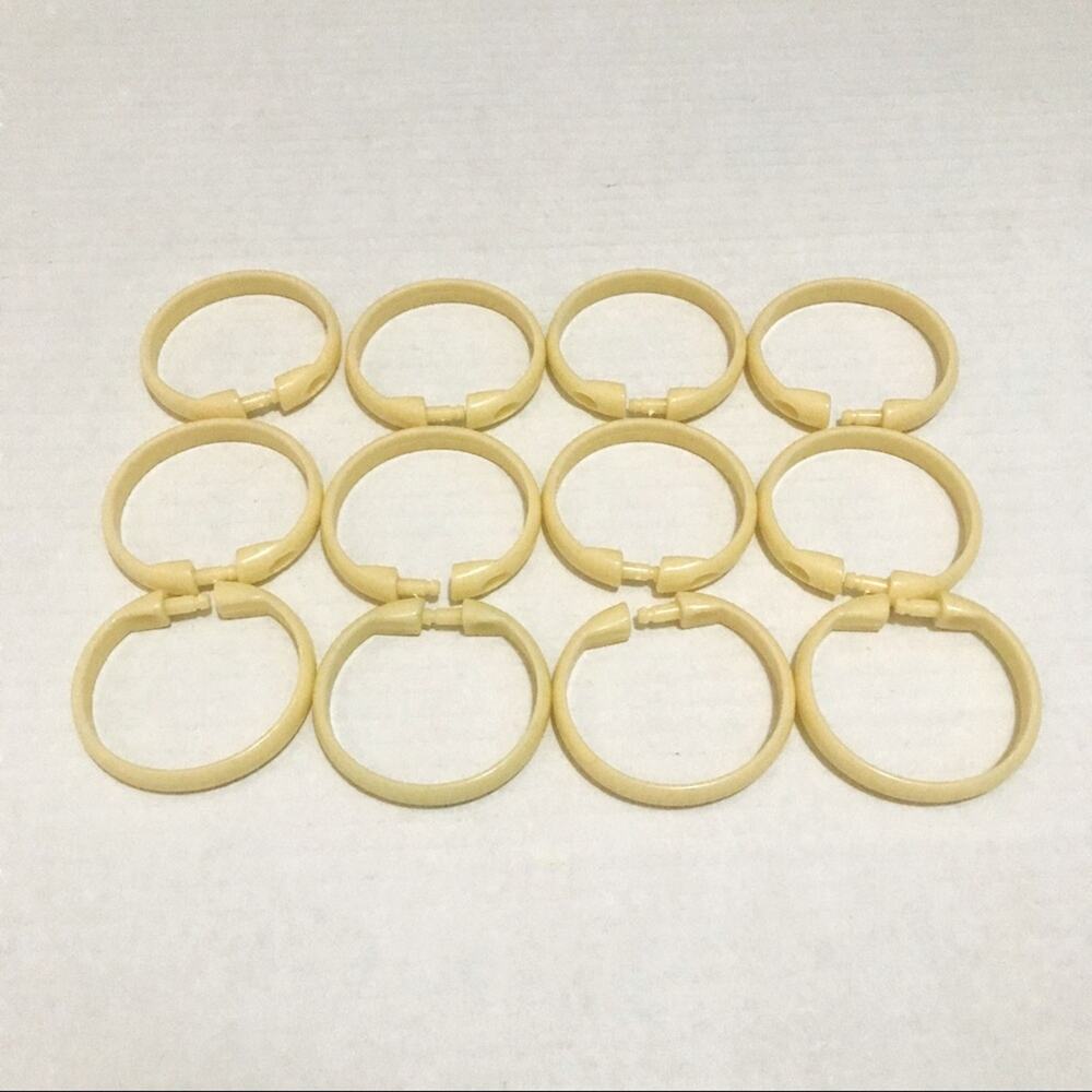 Cream Shower Curtain Ring's